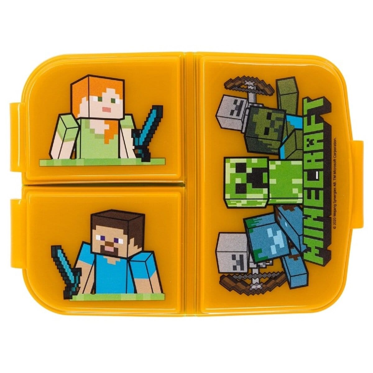 Minecraft Kinder Brotdose &ndash; Lunchbox mit 3 F&auml;chern & tollem Design - Bild 1