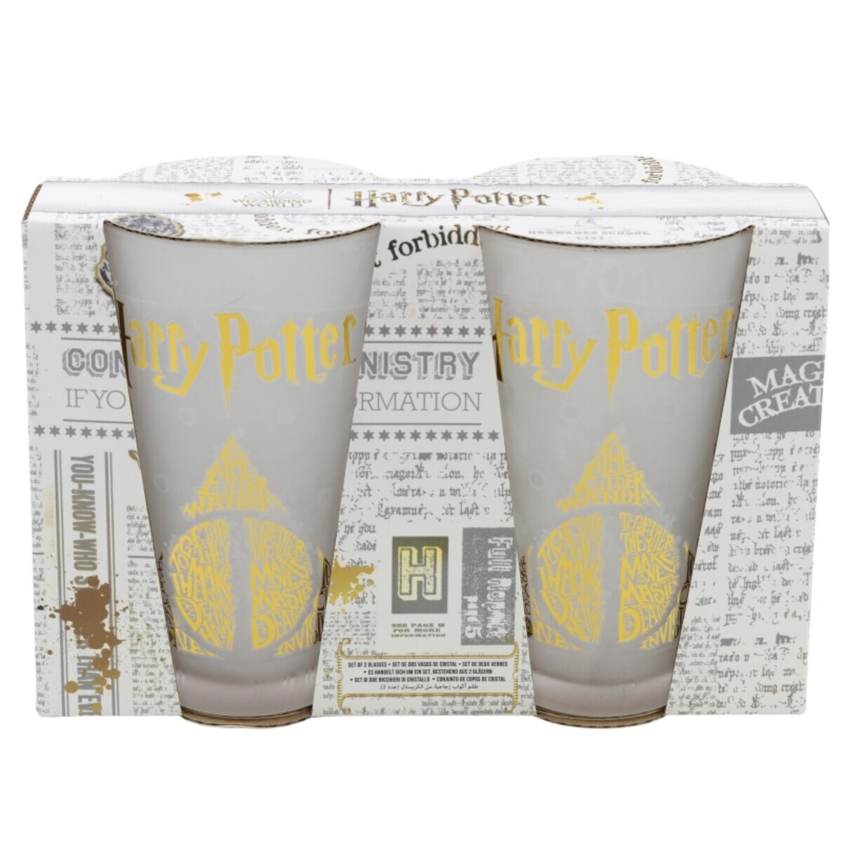 Harry Potter Gläser Set 2-teilig 490ml Trinkgläser mit Superhelden-Des | 08412497753154