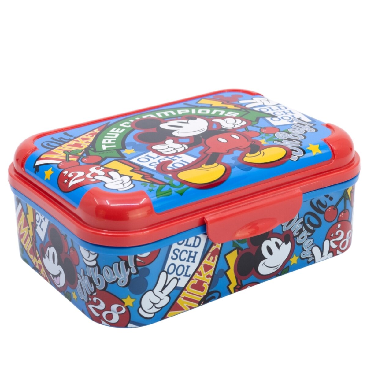 Disney Mickey Mouse Brotdose Kinder Lunchbox mit Deckel &ndash; Bruchsicher - Bild 1