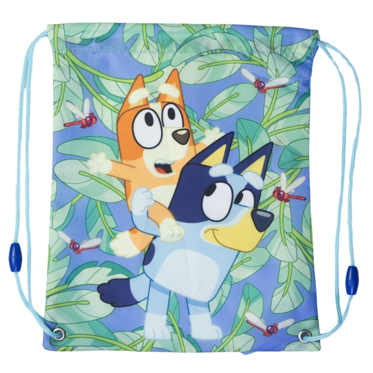 Bluey Turnbeutel Lunchbag mit Regenbogenmotiv f&uuml;r Kinder mit Kordelzug - Bild 1
