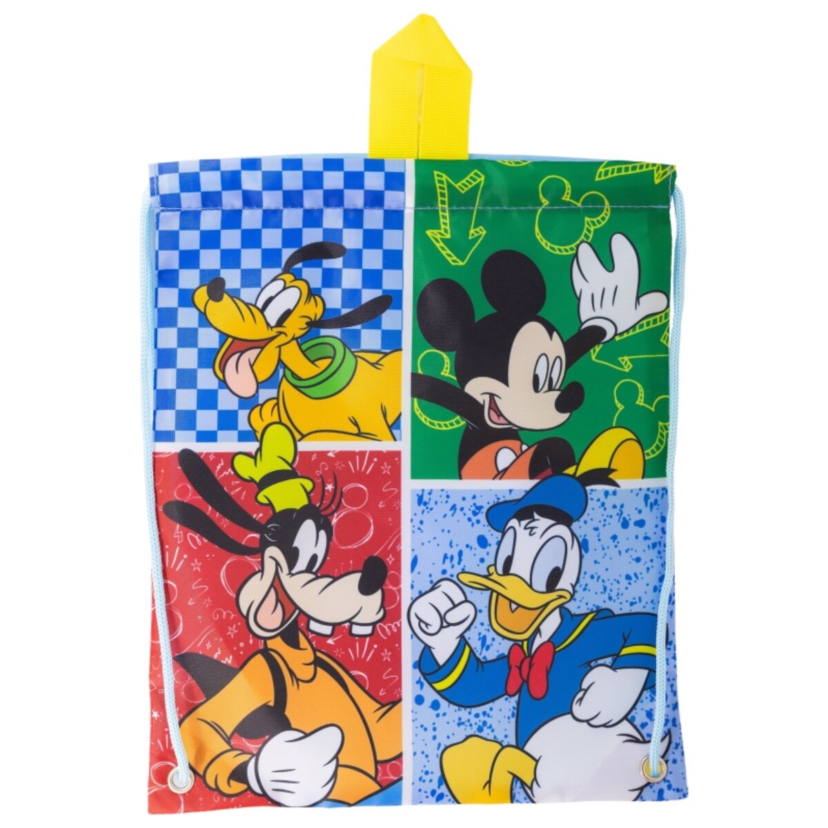 Mickey Mouse Turnbeutel Lunchbag f&uuml;r Kinder mit Kordelzug und Griffen - Bild 1