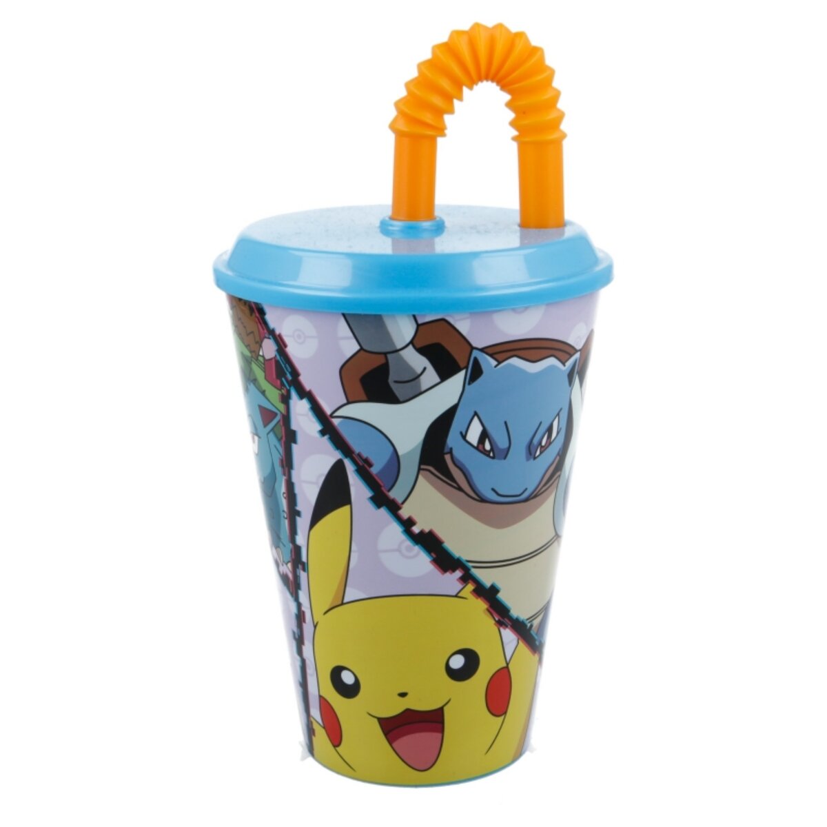 Pok&eacute;mon Trinkbecher 430 ml mit Deckel und Strohhalm - Bild 1