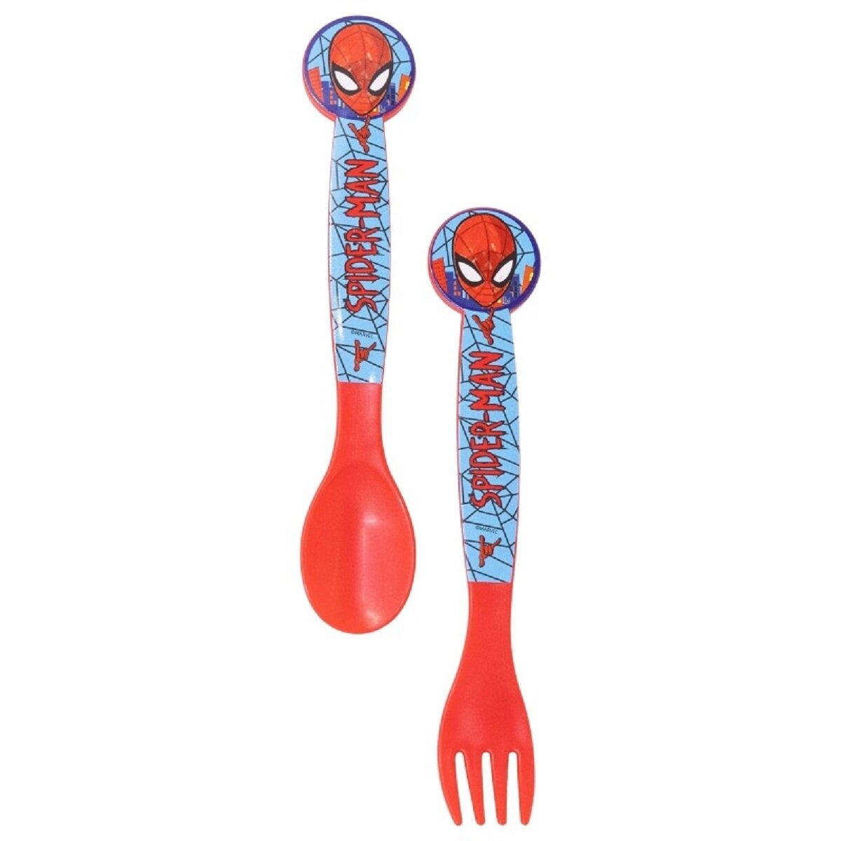 Spiderman Kinderbesteck L&ouml;ffel und Gabel f&uuml;r Kinder - Bild 1