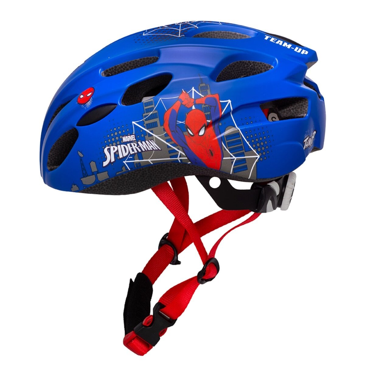 Spider-Man Kinder M (52 bis 56 cm) Blaue Fahrradhelm Skaterhelm - Bild 1