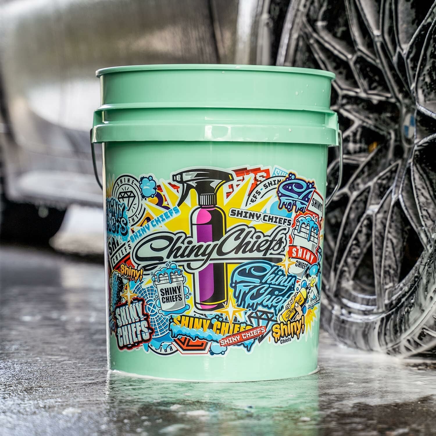 Wascheimer - Gro&szlig;er Wasch Bucket f&uuml;r Autow&auml;sche aus robustem HDPE-Kuns - Bild 1
