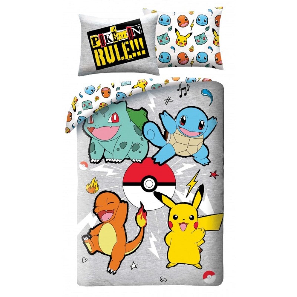 Pok&eacute;mon Bettw&auml;sche Set Mikrofaser Bettdeckenbezug 140&times;200 cm 70&times;90 cm - Bild 1