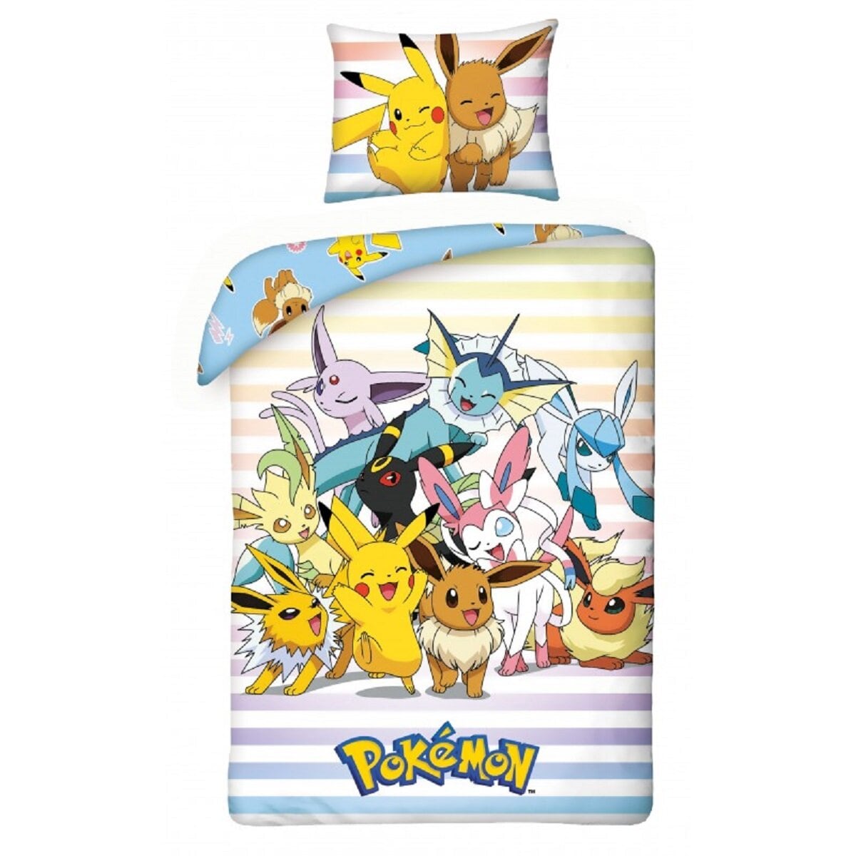 Pok&eacute;mon Bettw&auml;sche Set Mikrofaser Bettdeckenbezug 140&times;200 cm 70&times;90 cm - Bild 1