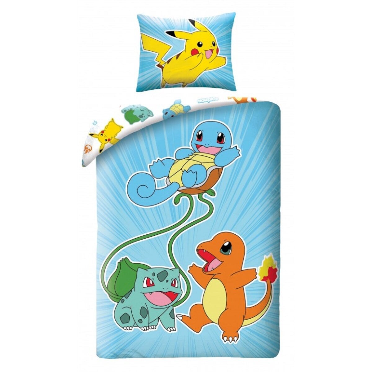 Pok&eacute;mon Bettw&auml;sche Set Mikrofaser Bettdeckenbezug 140&times;200 cm 70&times;90 cm - Bild 1