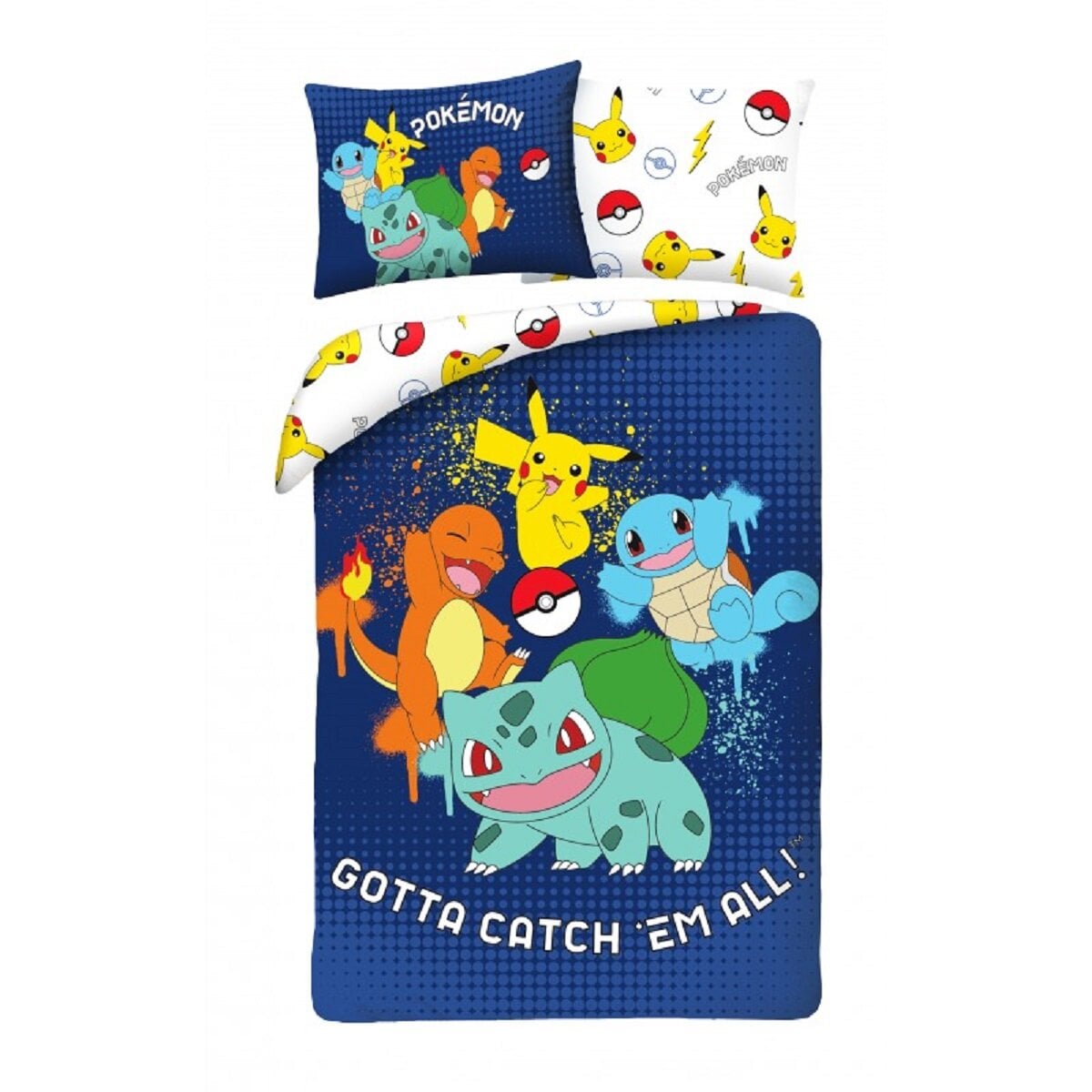 Pok&eacute;mon Bettw&auml;sche Set Mikrofaser Bettdeckenbezug 140&times;200 cm 70&times;90 cm - Bild 1