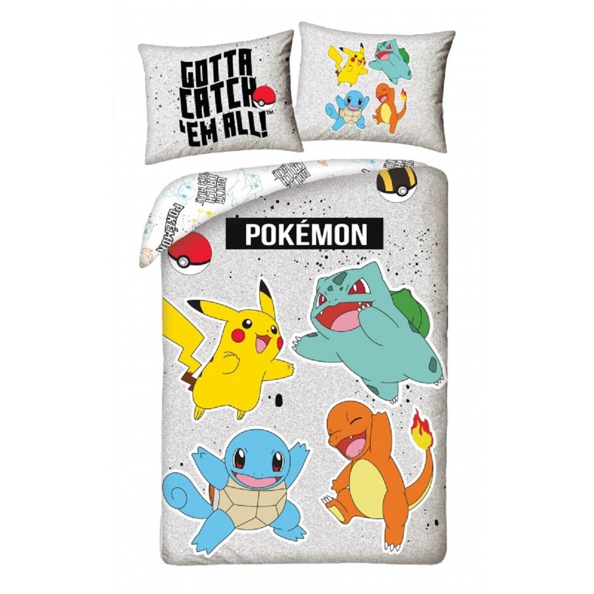 Pok&eacute;mon Bettw&auml;sche Set Mikrofaser Bettdeckenbezug 140&times;200 cm 70&times;90 cm - Bild 1