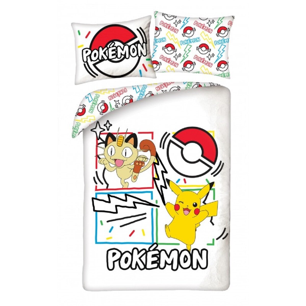 Pok&eacute;mon Bettw&auml;sche Set Mikrofaser Bettdeckenbezug 140&times;200 cm 70&times;90 cm - Bild 1