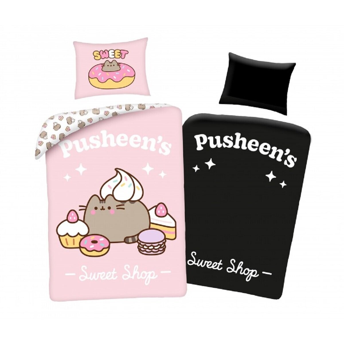 Pusheen Bettwäsche 140 × 200 cm Baumwolle Bettbezug Kissenbezug