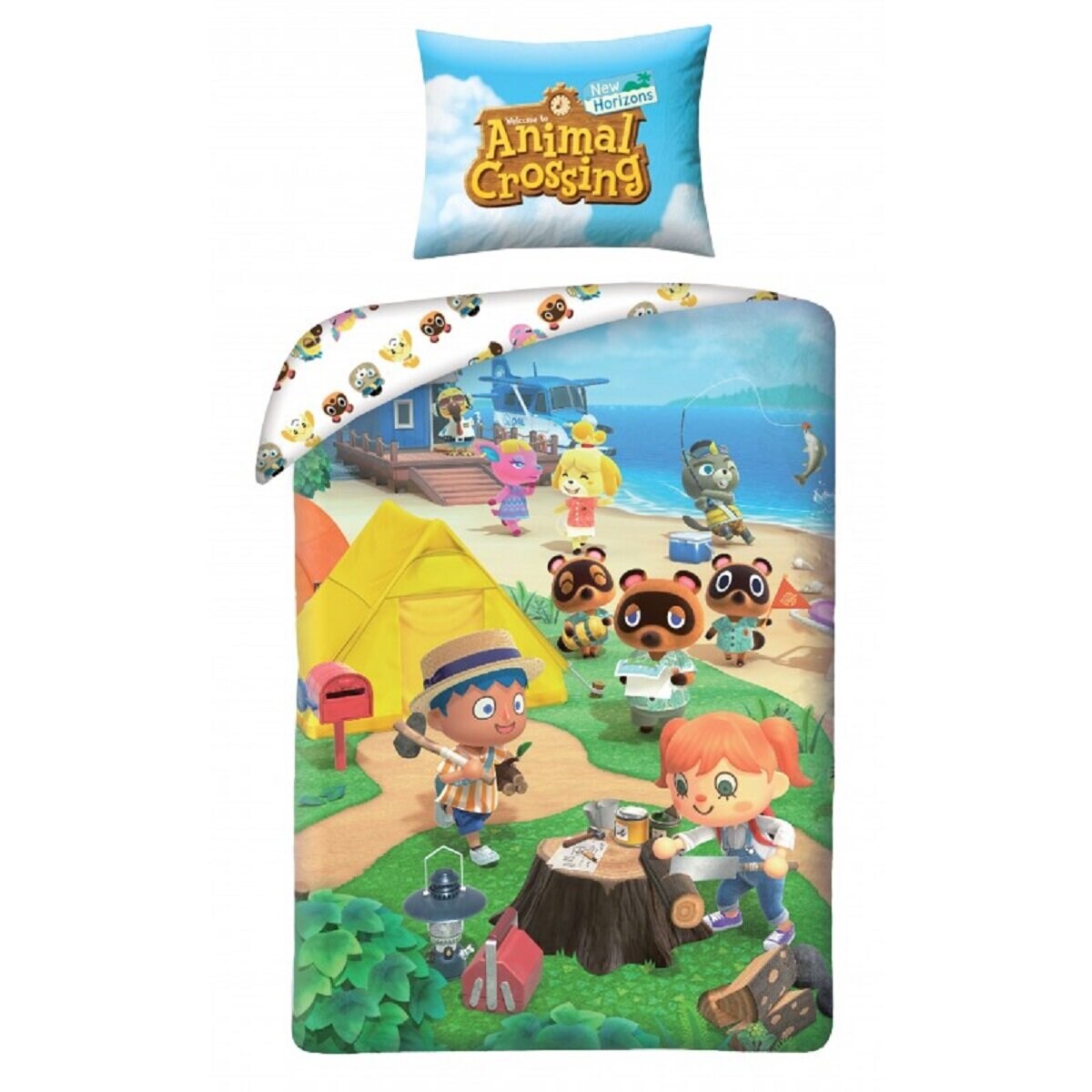 Animal Crossing Bettwäsche 140 × 200 cm Baumwolle Bettbezug