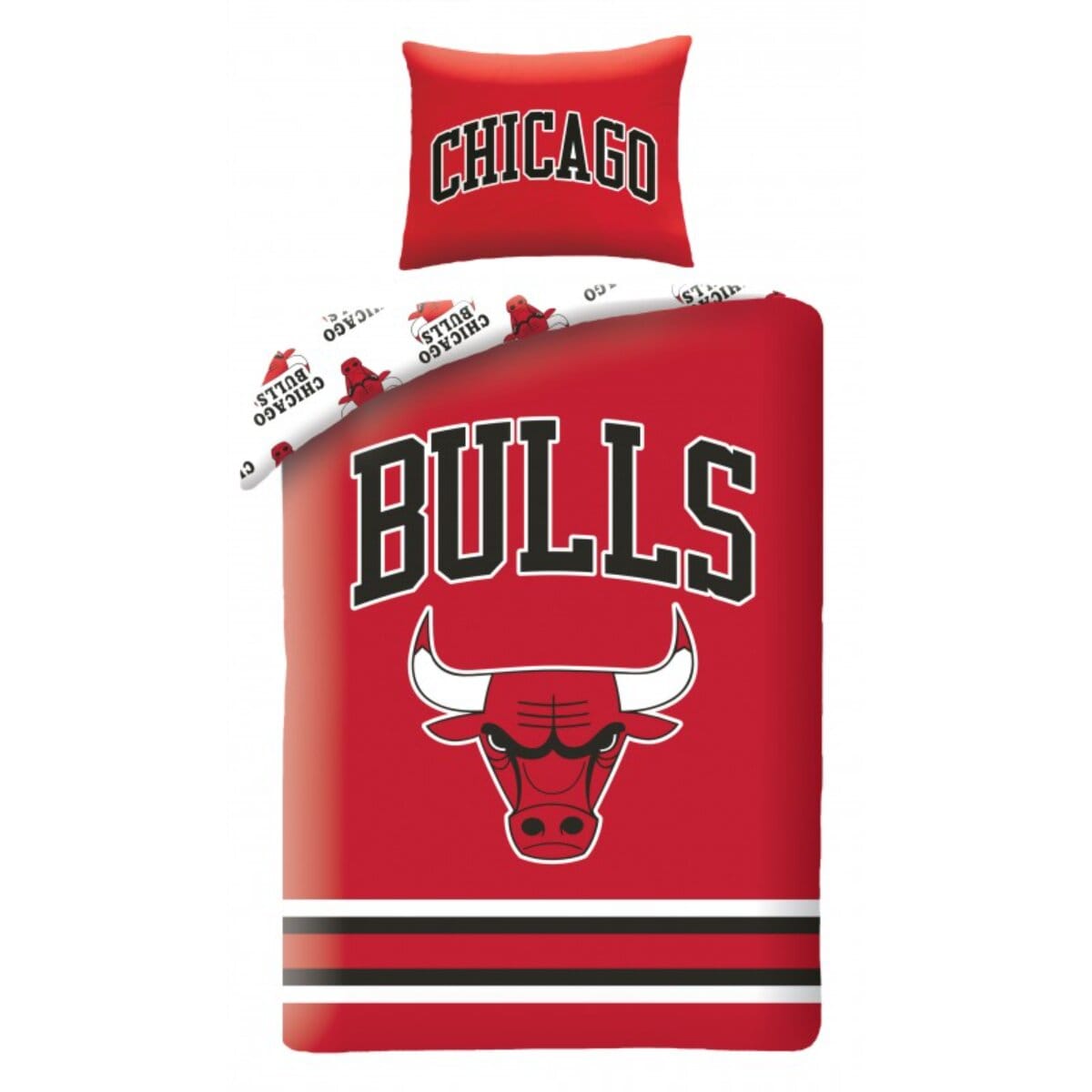 Chicago Bulls Bettw&auml;sche Set 2 teilig Mikrofaser 140 &times; 200 cm - Bild 1