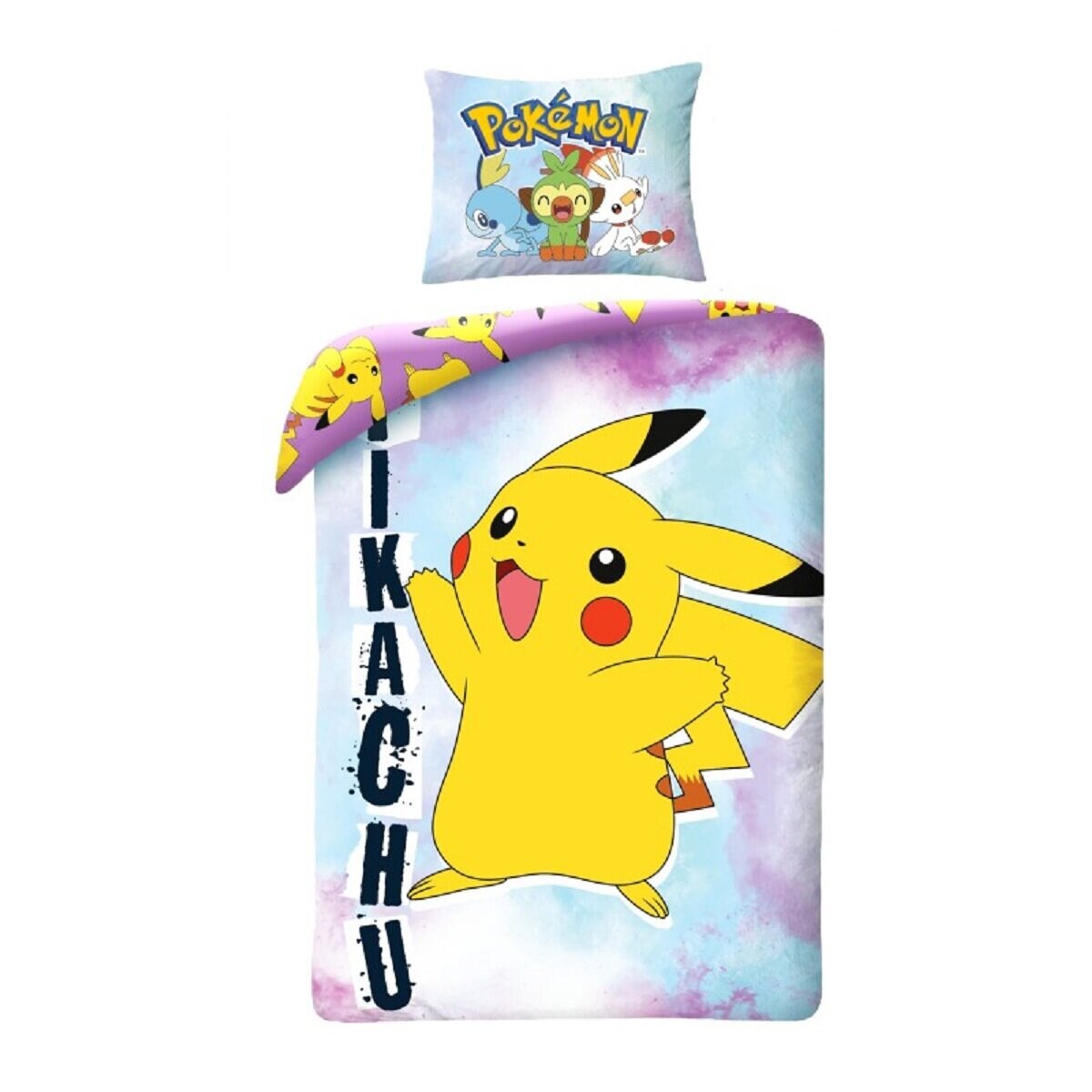 Pokémon Bettwäsche Set aus Baumwolle Bettdeckenbezug 140 × 200 cm