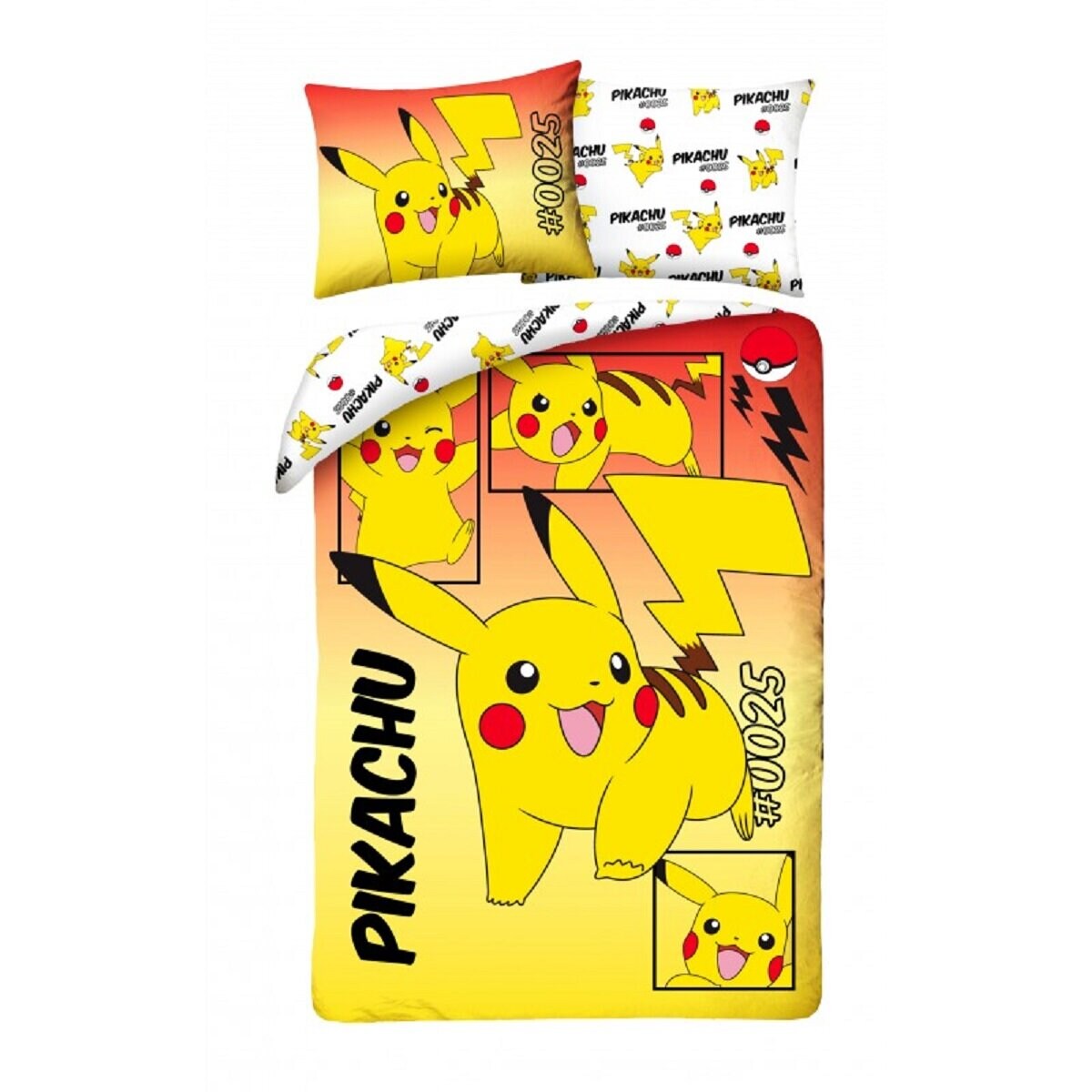 Pokémon Bettwäsche Set aus Baumwolle Bettdeckenbezug 140 × 200 cm
