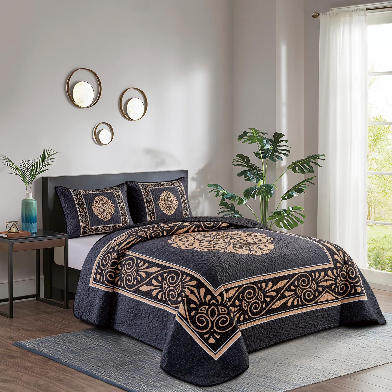 3-Teilig Tagesdecke mit Kissenbezug - Bild 1