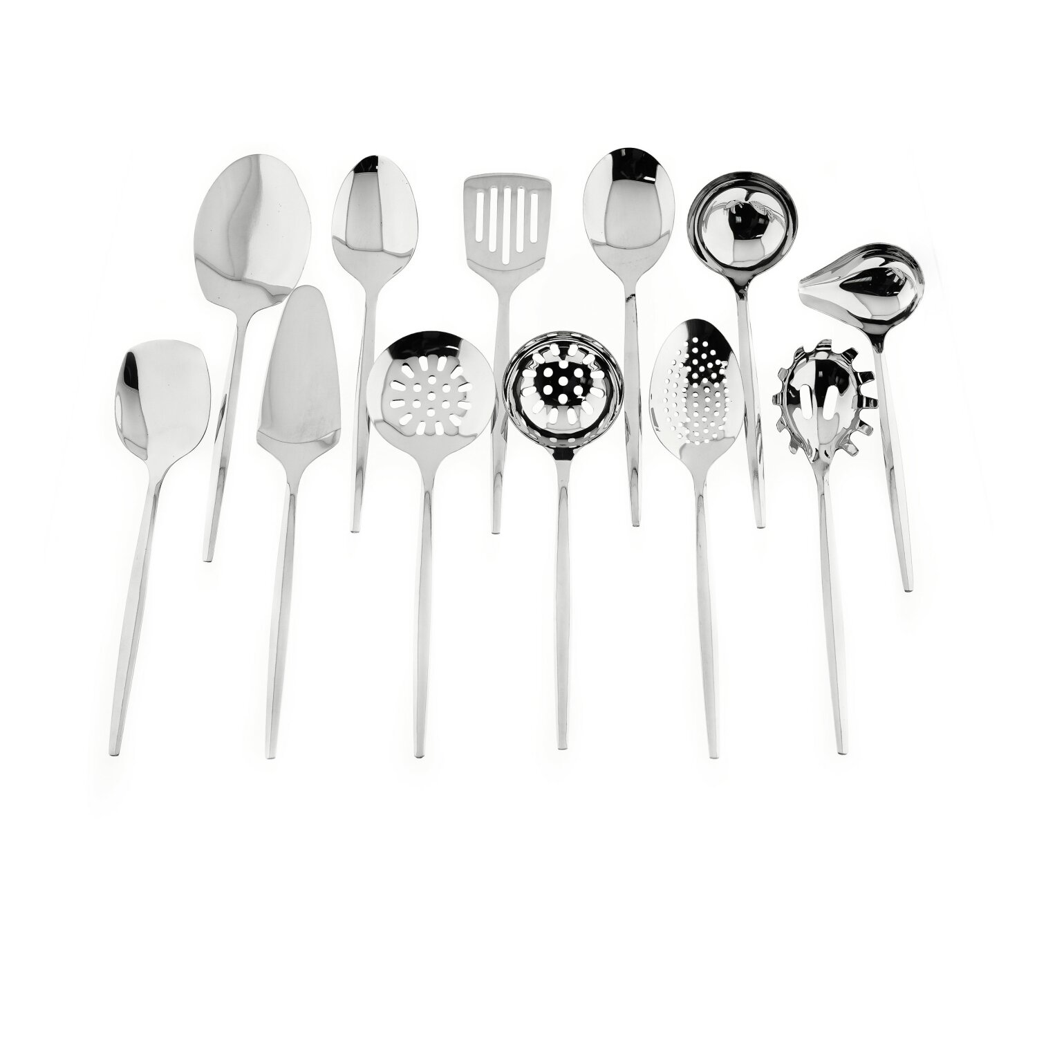 12-Teilig Kochbesteck K&uuml;chenhelfer L&ouml;ffel Pfannenwender Suppenl&ouml;ffel K - Bild 1