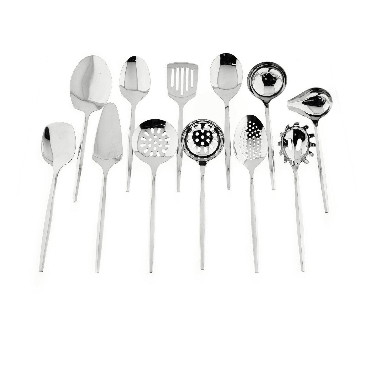 12-Teilig Kochbesteck Küchenhelfer Löffel Pfannenwender Suppenlöffel K | 04255698222609