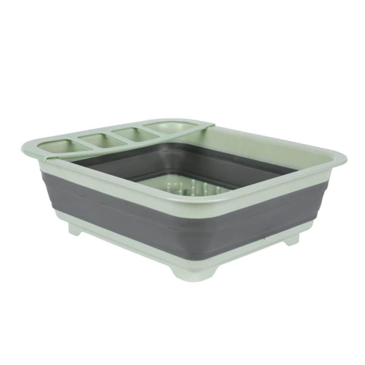 Abtropfgestell f&uuml;r Geschirr - Mint/Dunkelgrau - Faltbar, kompakt & praktisch - Bild 1