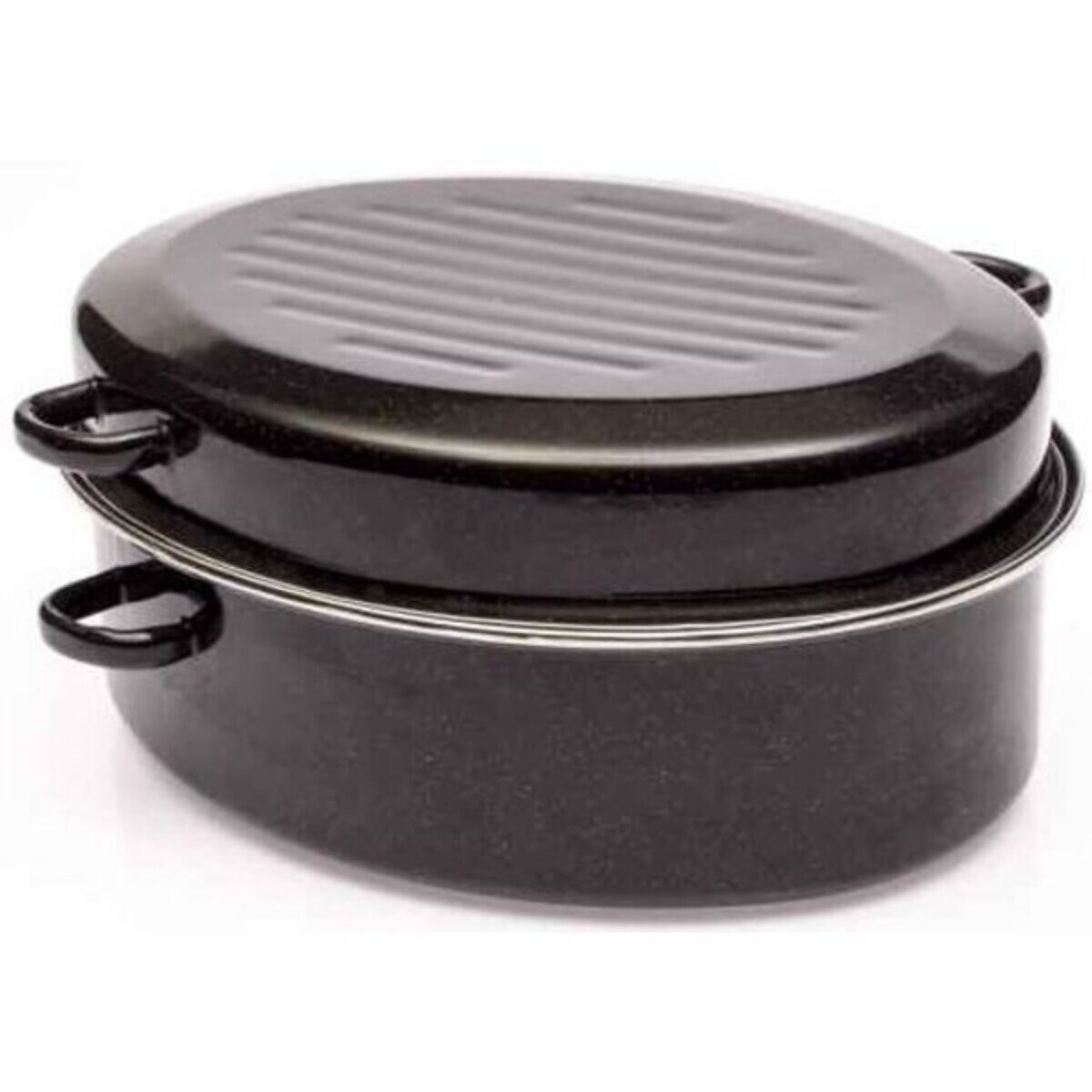 Bräter emailliert mit Edelstahlrand, geeignet für alle Herdarten inkl. Induktion - 42 cm