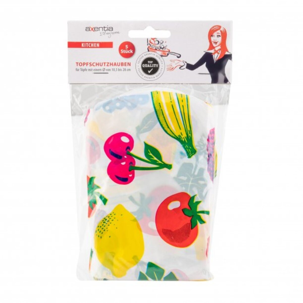 Abdeckhauben f&uuml;r Sch&uuml;sseln & T&ouml;pfe - 5 Gr&ouml;&szlig;en mit Gummizug - Bild 1