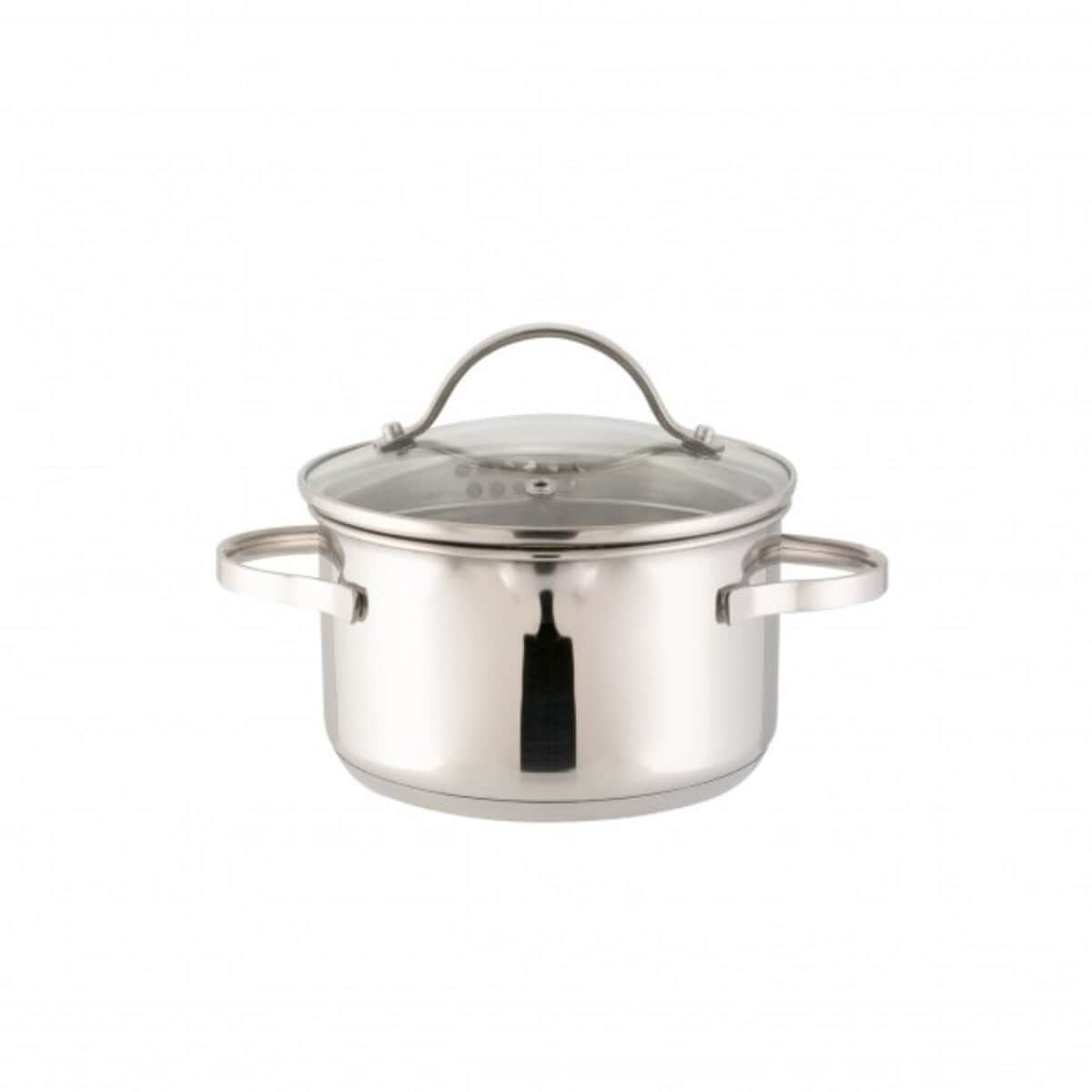 Pado Edelstahl Bratentopf mit Glasdeckel &oslash;16cm - 1,5 L - Bild 1