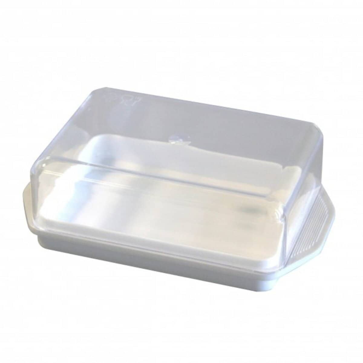 Butterdose aus Kunststoff mit transparentem Deckel - 17 x 5 x 10 cm - Bild 1