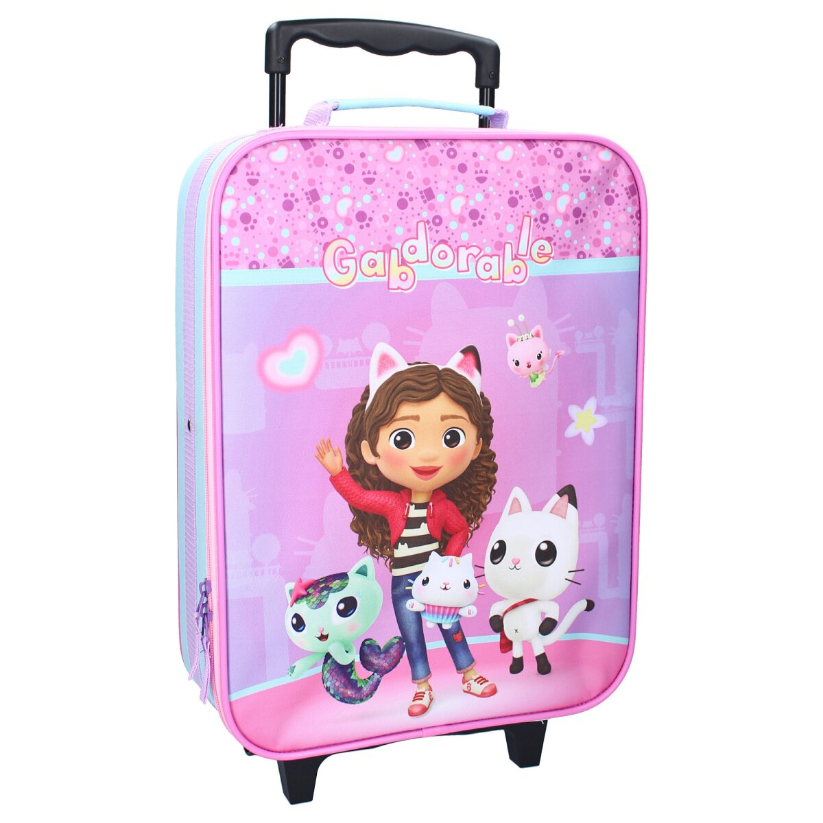 Gabby&rsquo;s Dollhouse Trolley Kinder Rollkoffer M&auml;dchen Reise Koffer Lila - Bild 1