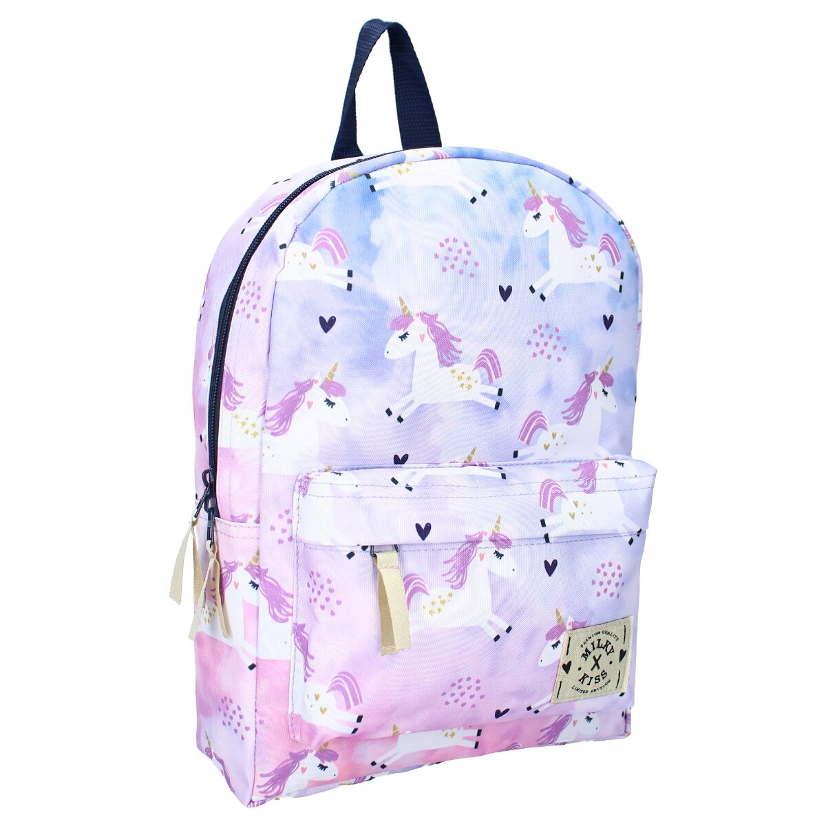 Milky Kiss Rucksack Schultasche Ombr&eacute; mit Sternen & Einh&ouml;rnern Bag - Bild 1