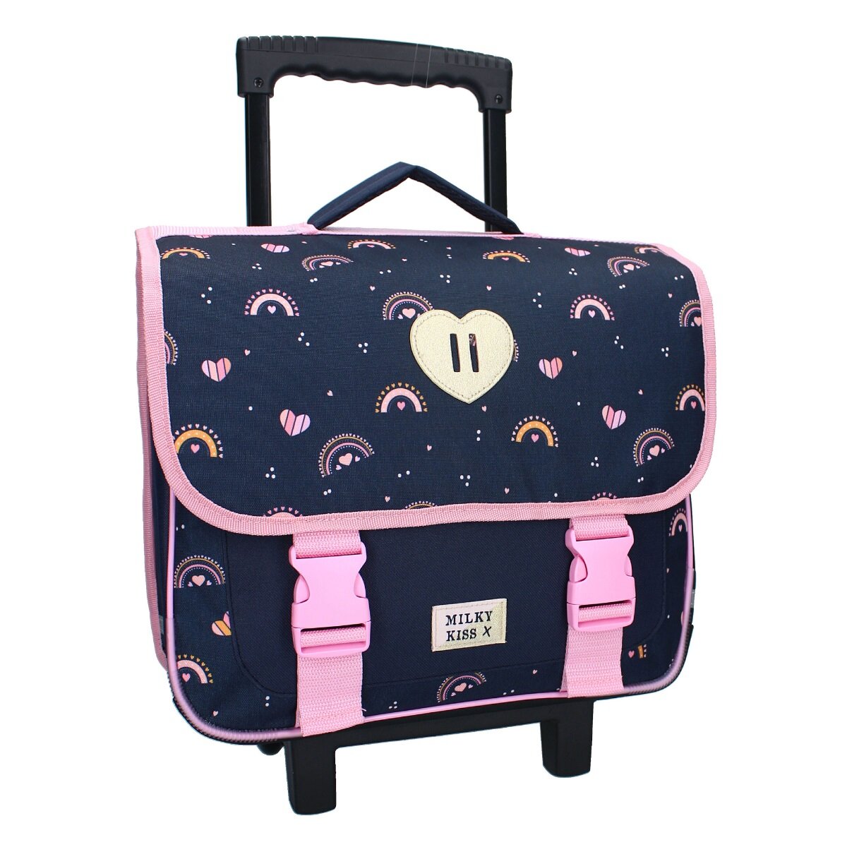 Milky Kiss Rucksack Herz mit Regenb&ouml;gen und Griff Schultasche - Bild 1
