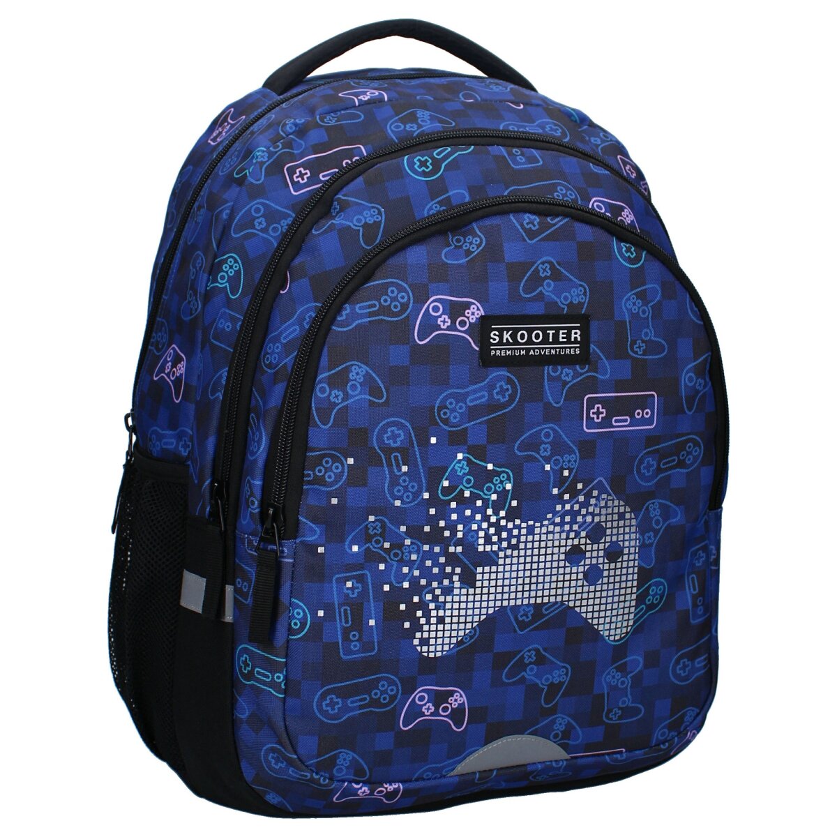 Skooter Schulrucksack Jungen &ndash; Gamer Rucksack mit Game-Motiv & 2 Front - Bild 1