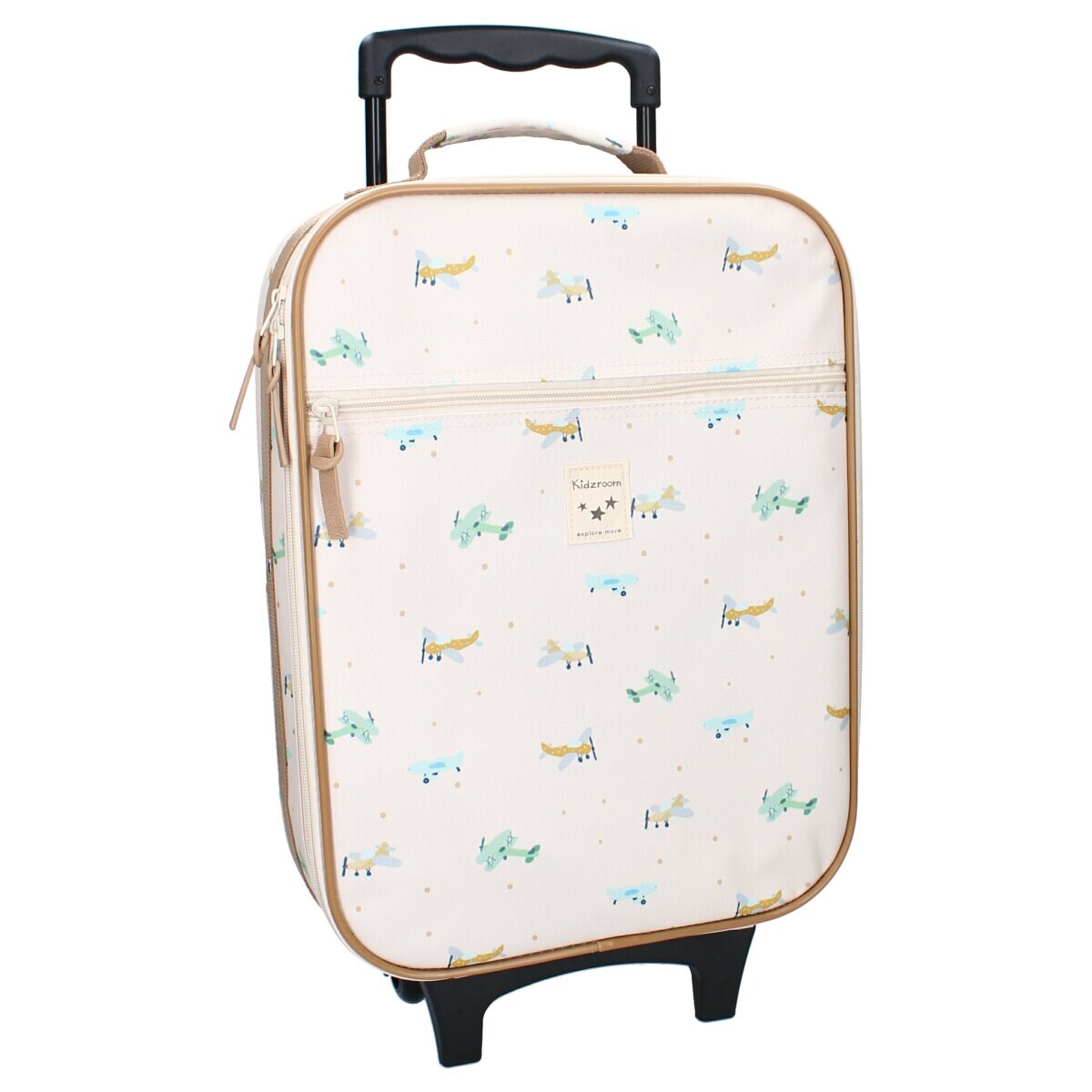 Kidzroom Kindertrolley mit Flugzeug-Print Koffer für Kinder Rollkoffer