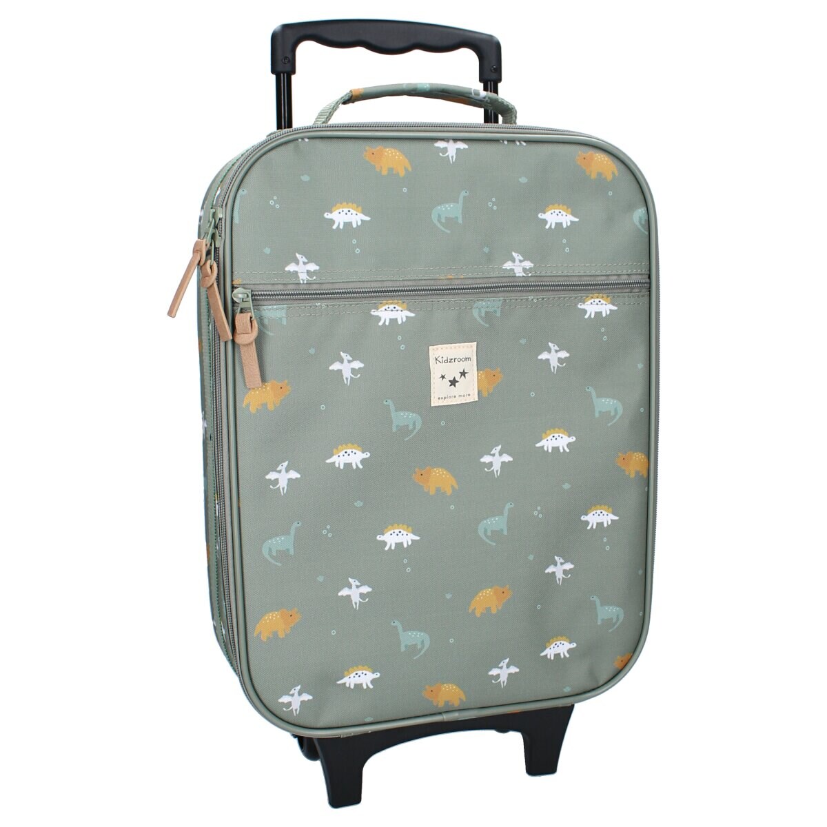 Kidzroom Kindertrolley mit Dino-Print Koffer für Kinder Rollkoffer 41×