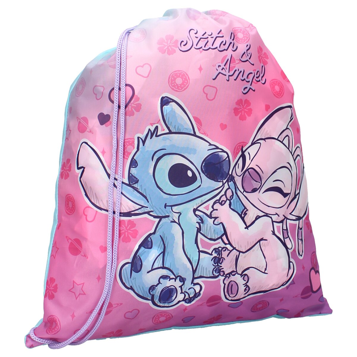 Disney Stitch Turnbeutel &ndash; Hello Cutie Sporttasche aus Polyester - Bild 1
