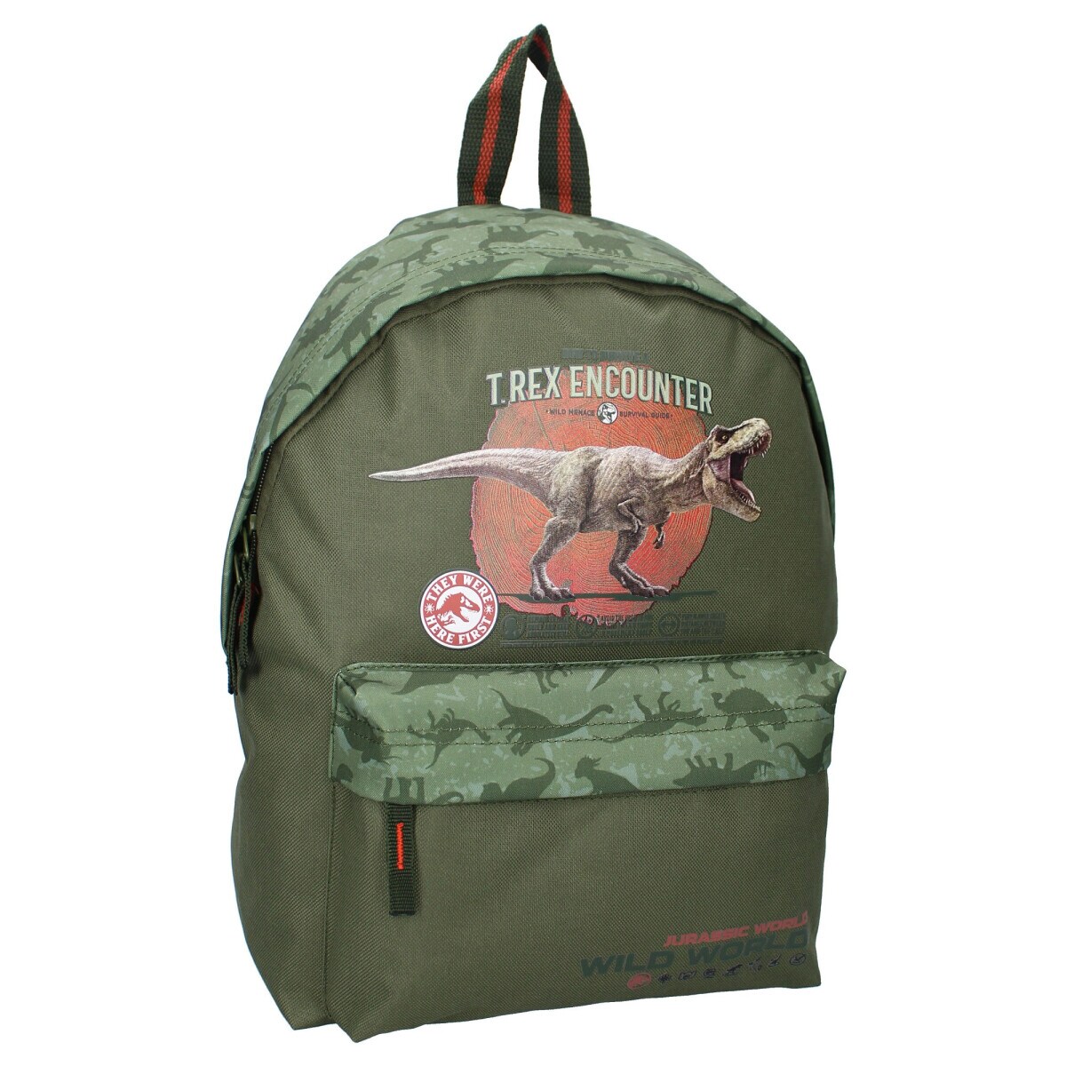 Jurassic World Schulrucksack Gr&uuml;ner Rucksack Tasche mit Dino-Motiv - Bild 1
