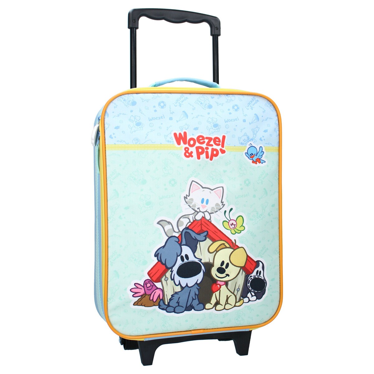 Kinder Trolley Koffer Woezel & Pip – Fröhlicher Aufdruck, 41×30×14 cm | 08712645318014