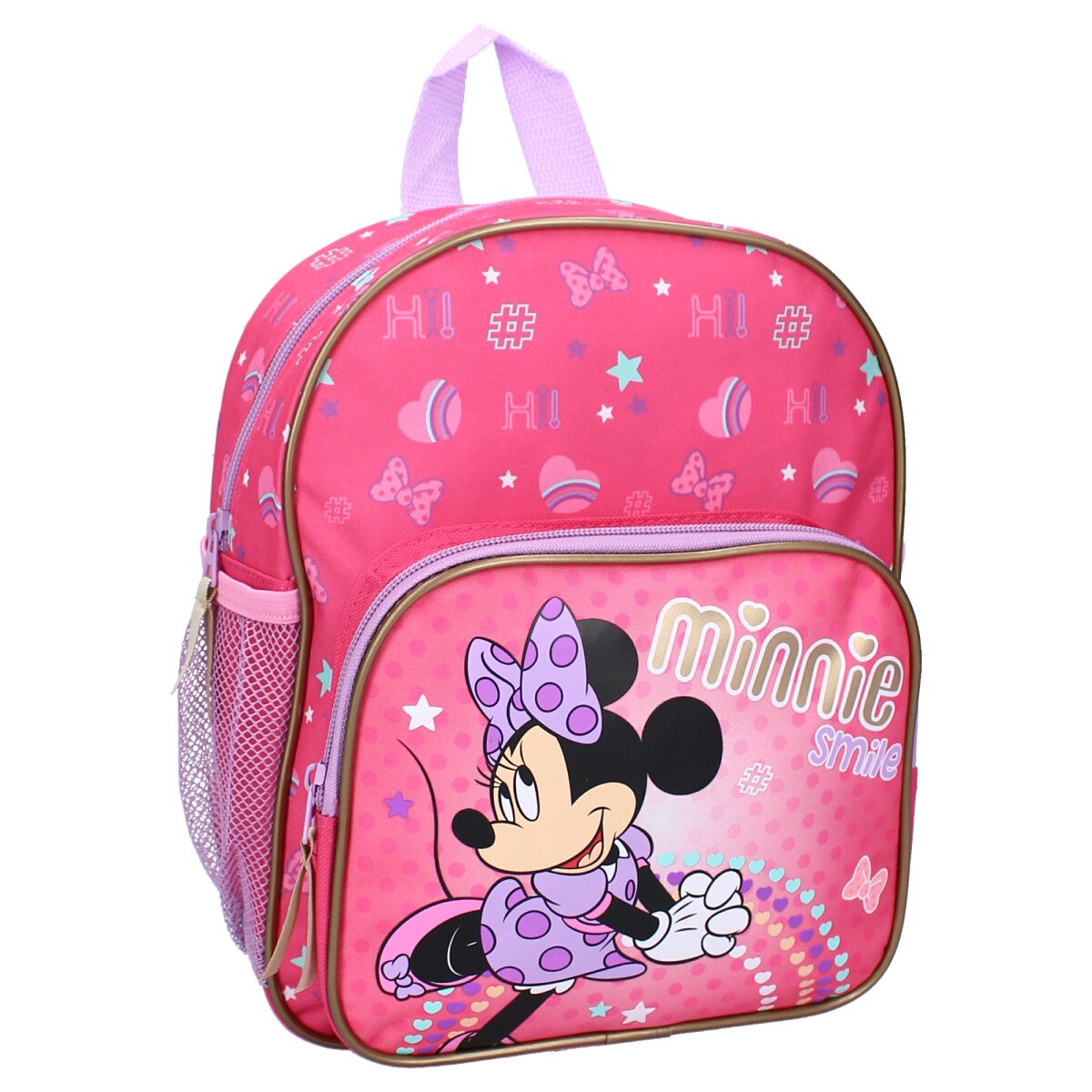 Minnie Mouse Rucksack Rosa &ndash; Kinder Schulrucksack mit Seitentaschen - Bild 1