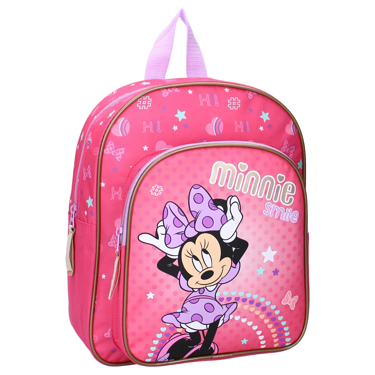 Minnie Mouse Rucksack Rosa &ndash; Kinder Schulrucksack mit Seitentaschen - Bild 1