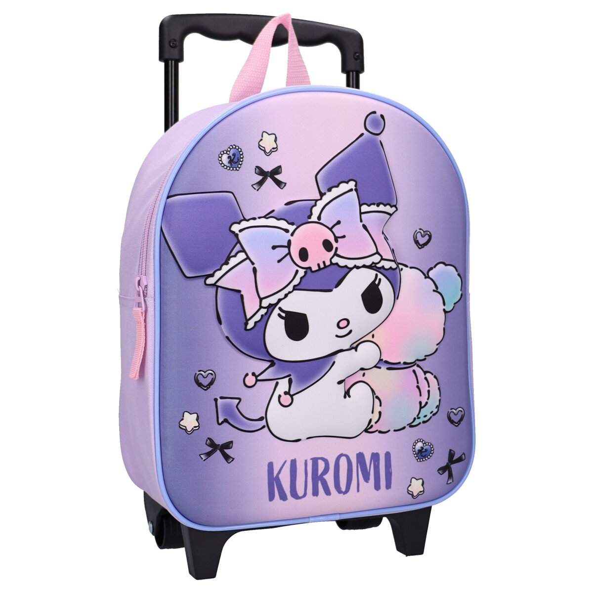 Sanrio Kuromi Kinder Trolley Rucksack 3D Schulrucksack Reisetasche mit - Bild 1