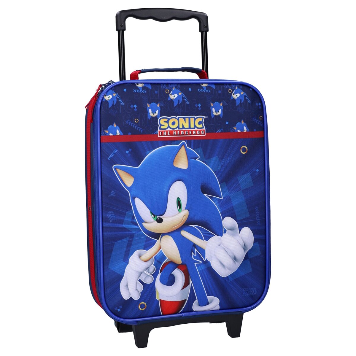 Sonic Trolley Koffer Kinder Reisekoffer mit Rollen Reisegep&auml;ck 49 cm - Bild 1