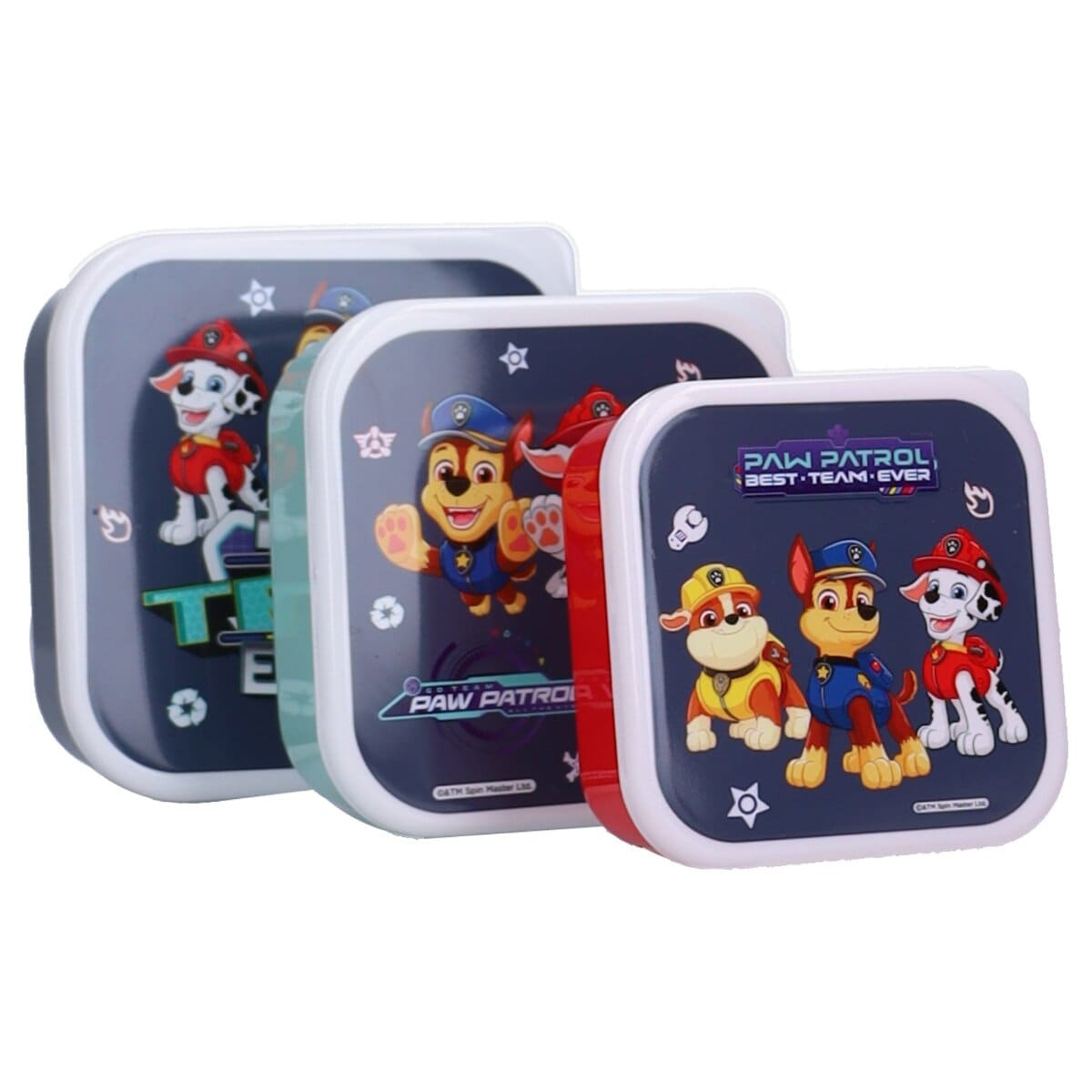 Paw Patrol Snackbox Set 3-teilig Brotdosen f&uuml;r Schule Freizeit - Bild 1