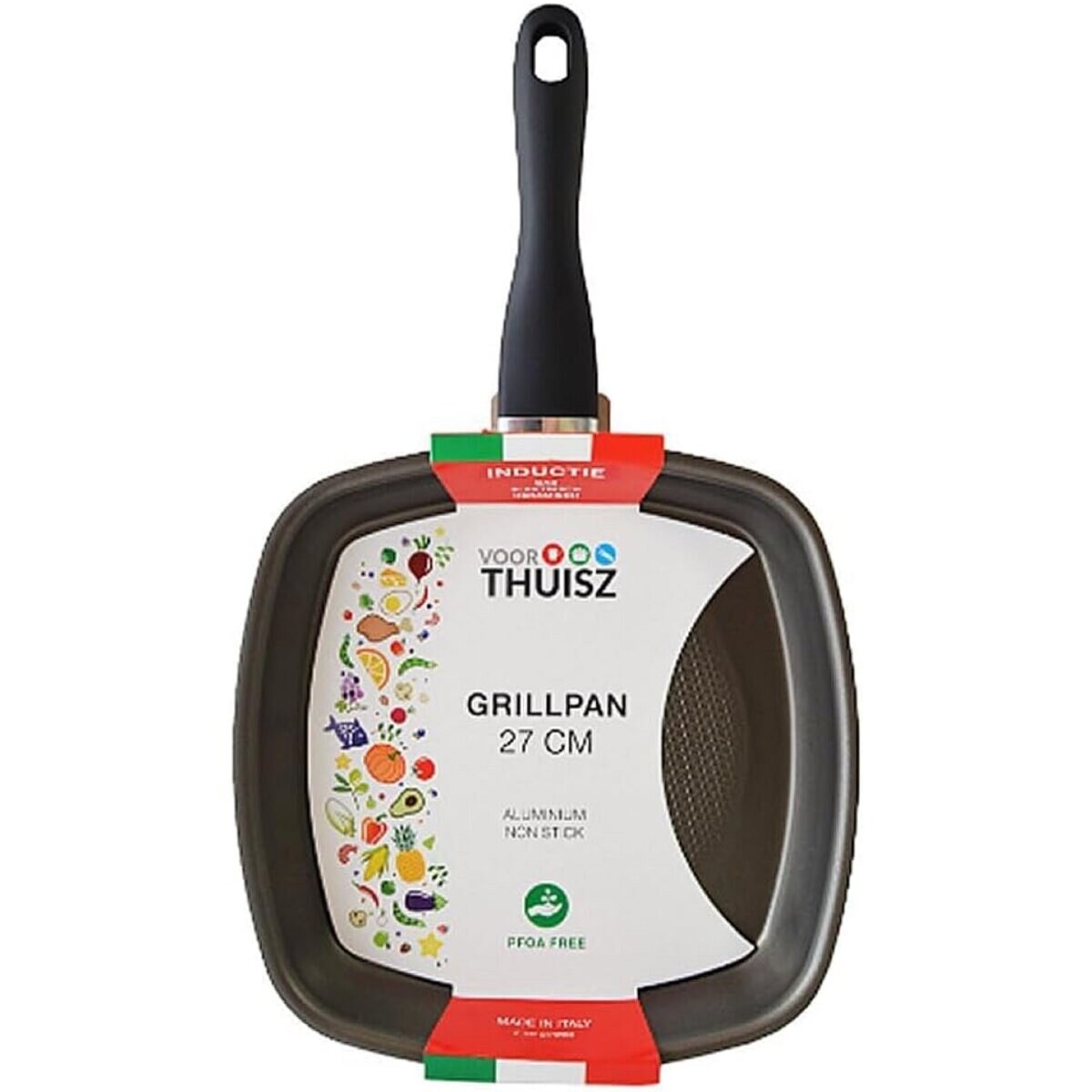 Thuisz Grillpfanne 27 cm durchmesser schwarz | 08717853560217