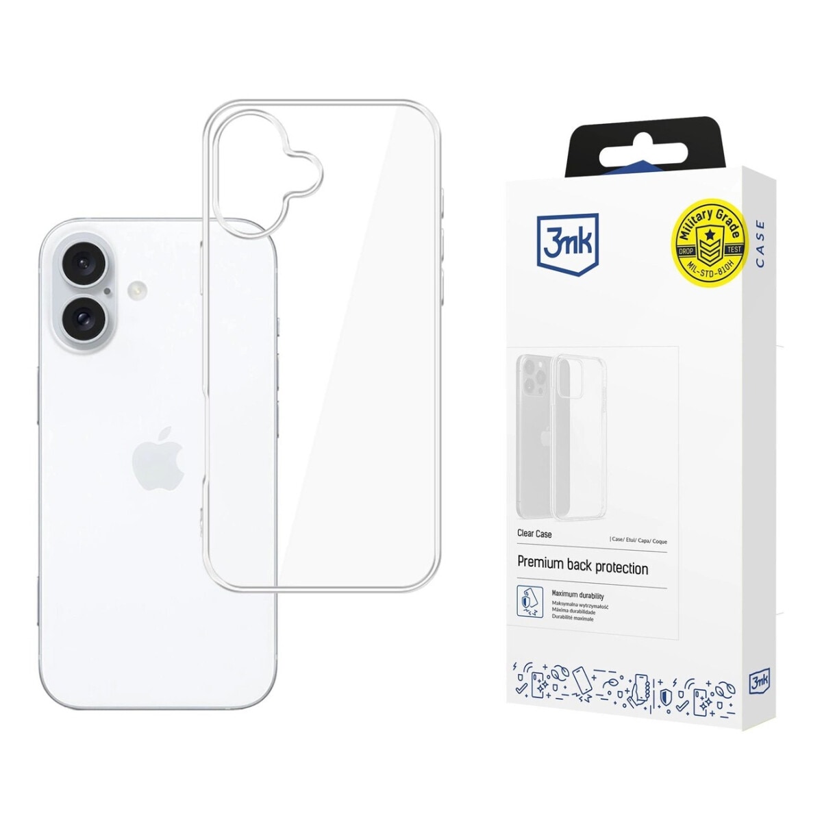3mk Clear Case Handyh&uuml;lle Bumper Schutzh&uuml;lle kompatibel mit iPhone 17 - Bild 1
