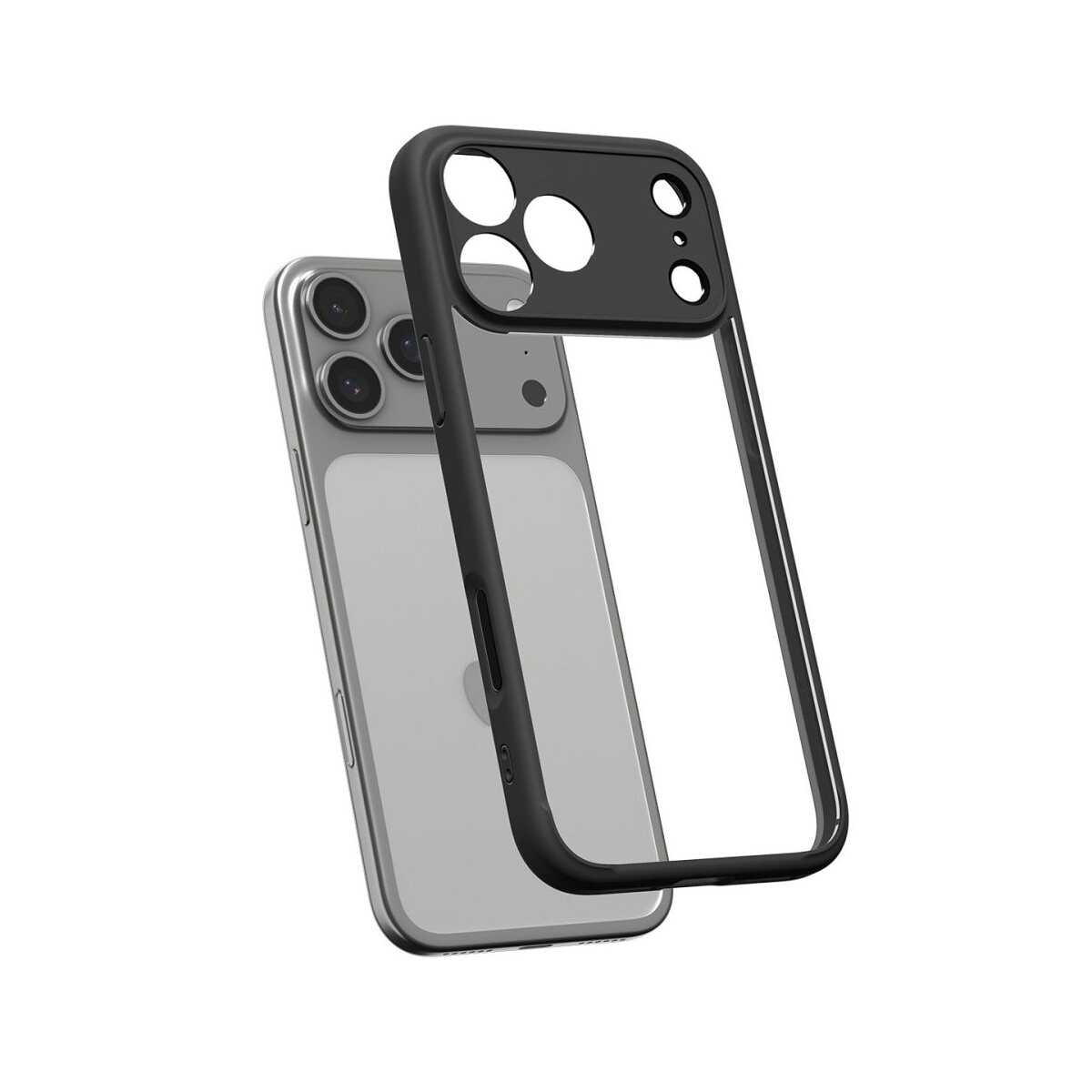 Spigen Ultra Hybrid Case kompatibel mit iPhone 17 Pro &ndash; Mattschwarz - Bild 1