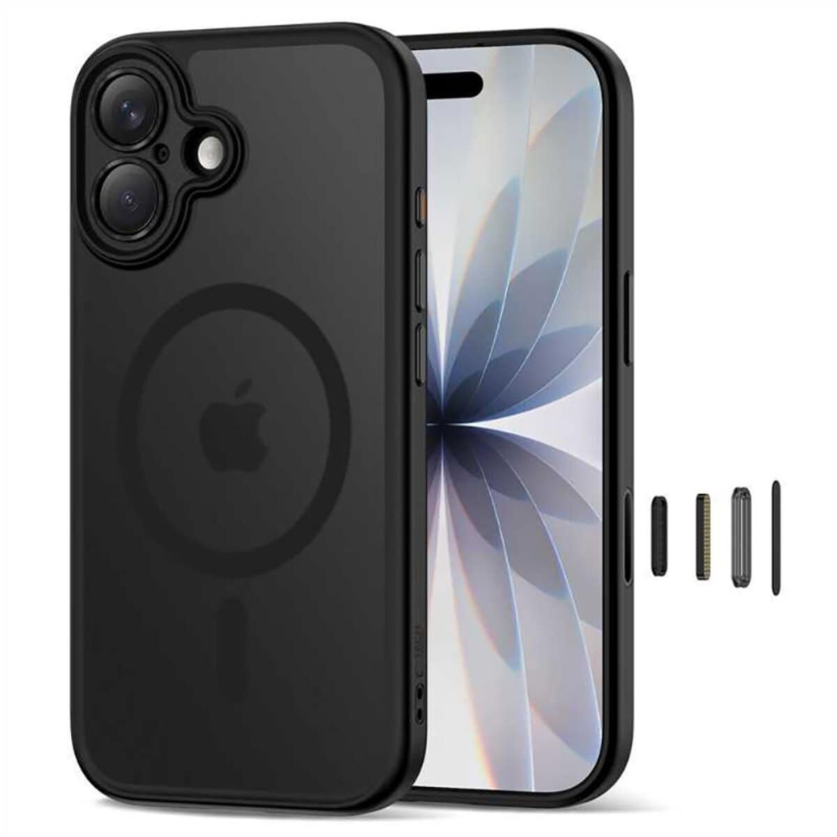Tech Protect Magpeak CC Case kompatibel mit iPhone 17 Mattschwarz - Bild 1