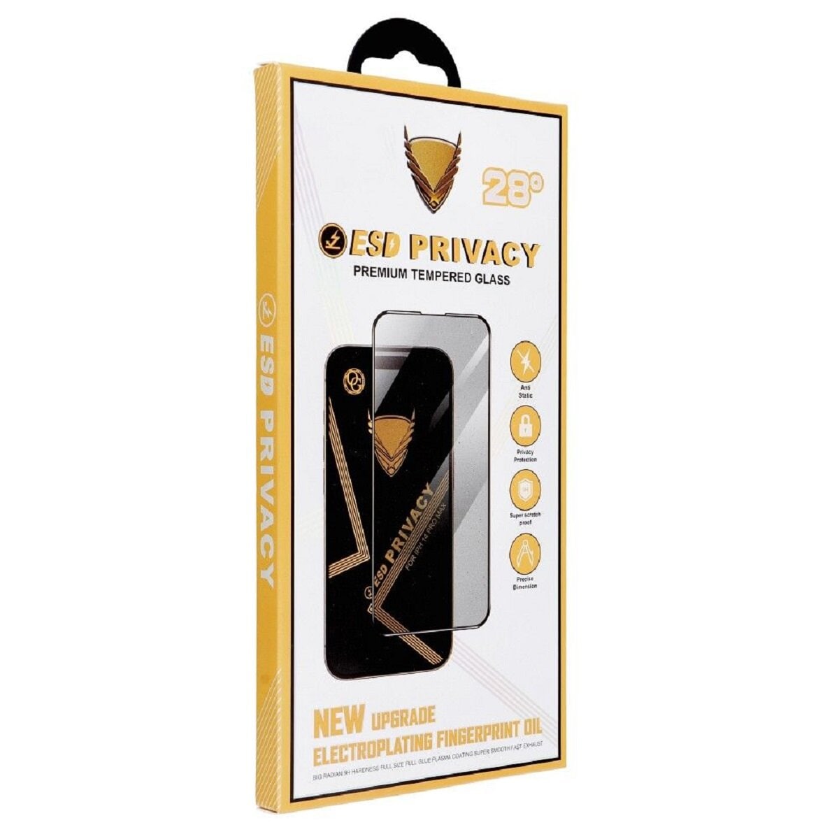 Privacy Displayschutzglas 6D Sichtschutz iPhone 17 Pro Max - Bild 1