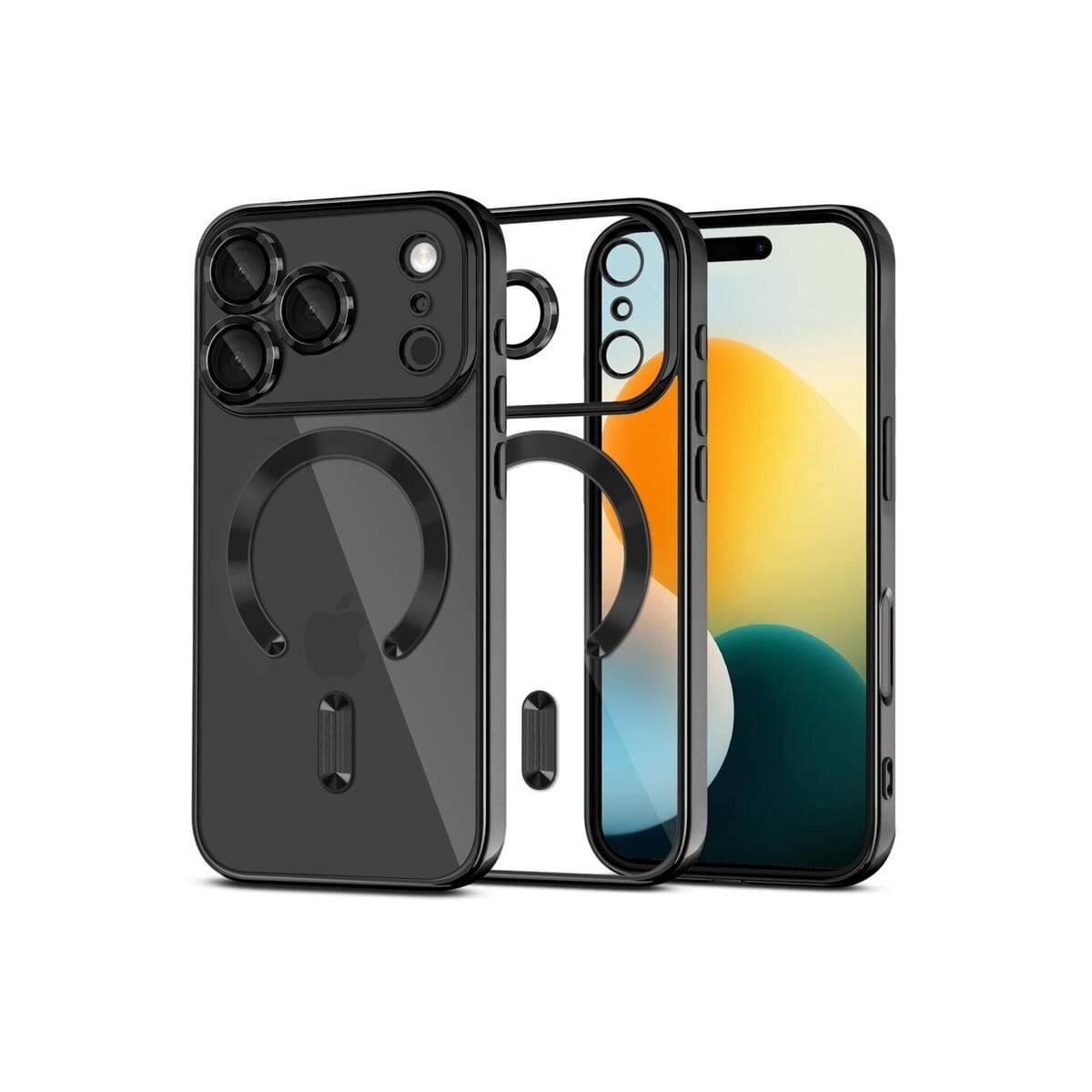 Tech-Protect MagFlex Handyh&uuml;lle iPhone 17 Pro transparent schwarz - Bild 1