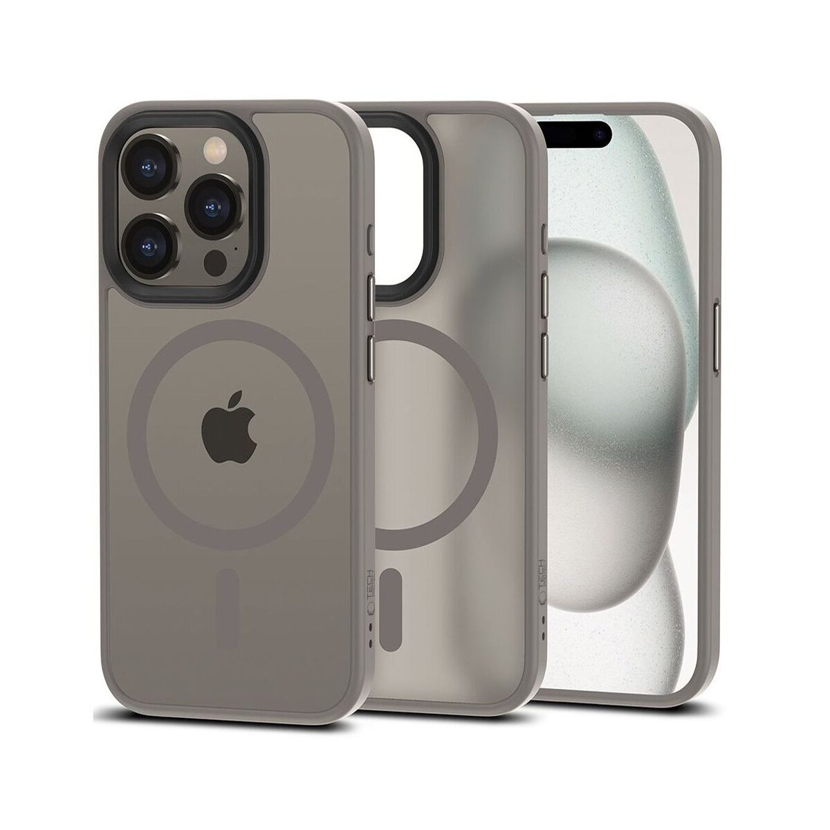 TechProtect MagMat magnetisch H&uuml;lle iPhone 15 Pro Titan matt - Bild 1