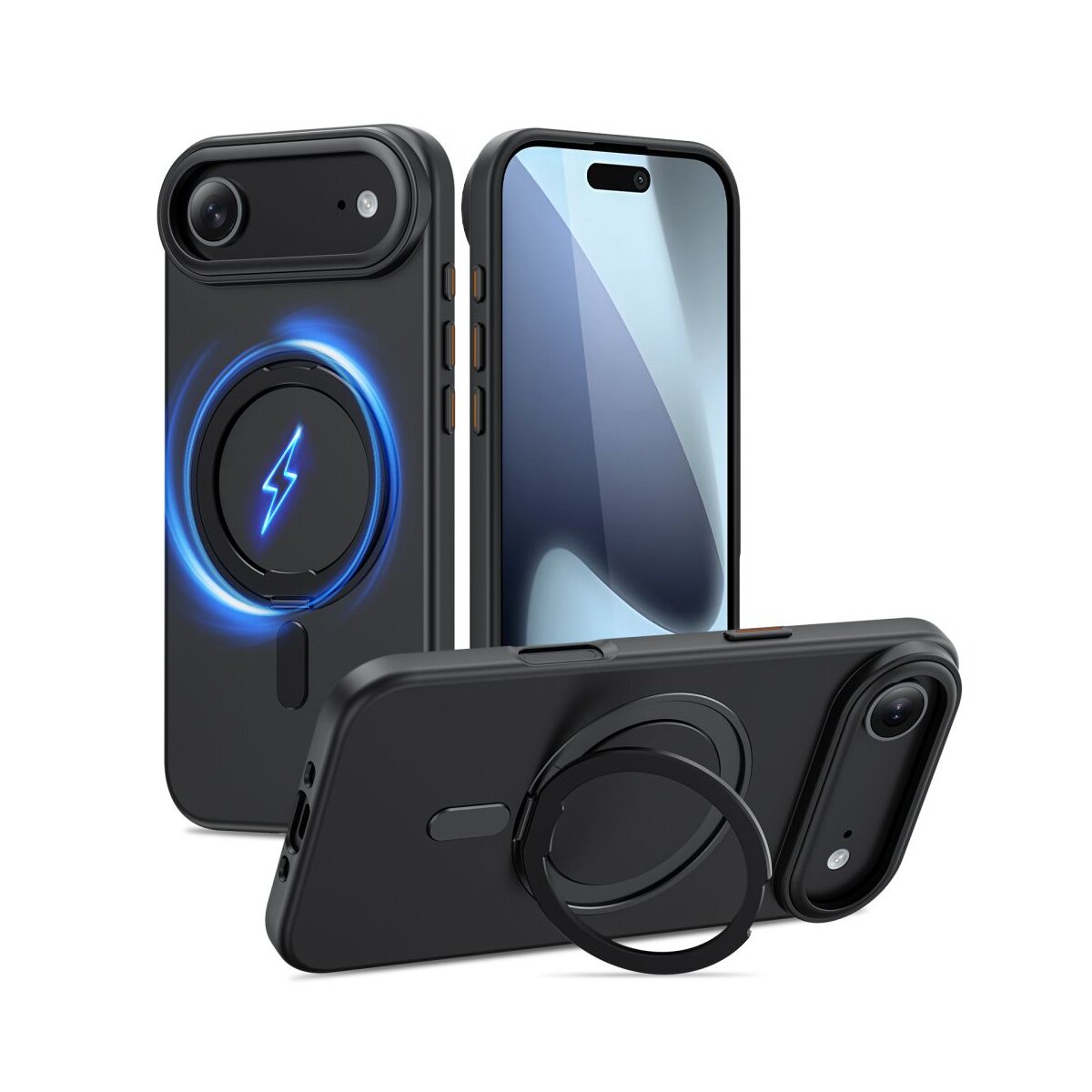 TechProtect MagRing magnetisch H&uuml;lle iPhone 17 Air  Schwarz - Bild 1